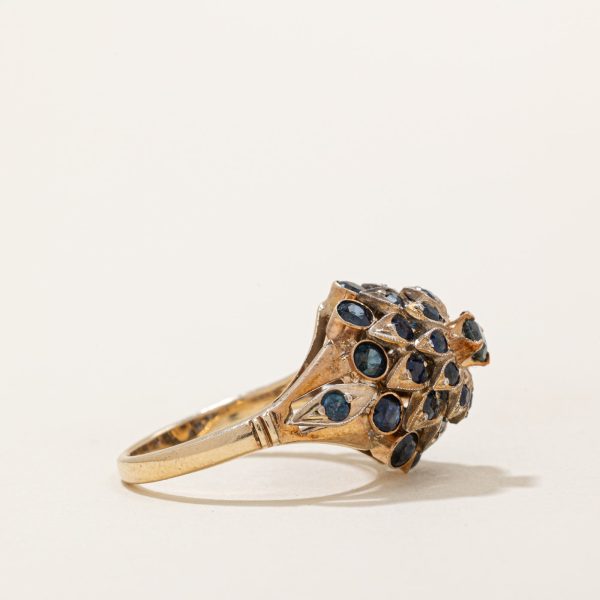 High Set Sapphire Cocktail Ring | 1.40ctw | SZ 5.75 | Online now