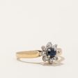 Sapphire & Diamond Halo Ring | 0.13ct, 0.12ctw | SZ 6 | For Discount