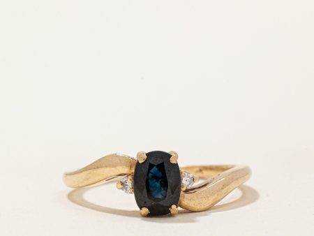 Sapphire & Diamond Ring | 1.00ct, 0.04ctw | SZ 8 | Online now