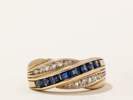 Sapphire & Diamond Waterfall Ring | 0.50ctw, 0.10ctw | SZ 7 | Supply