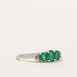 Emerald & Diamond Ring | 0.50ctw, 0.02ctw | SZ 7 | For Sale