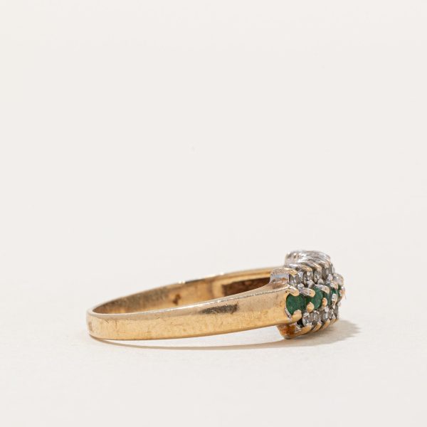 Emerald & Diamond Ring | 0.10ctw, 0.08ctw | SZ 5.75 | Hot on Sale