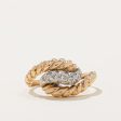 Pave Set Diamond Twisted Ring | 0.22ctw | SZ 7.75 | Online