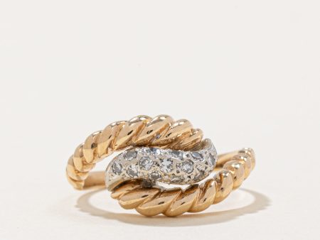 Pave Set Diamond Twisted Ring | 0.22ctw | SZ 7.75 | Online