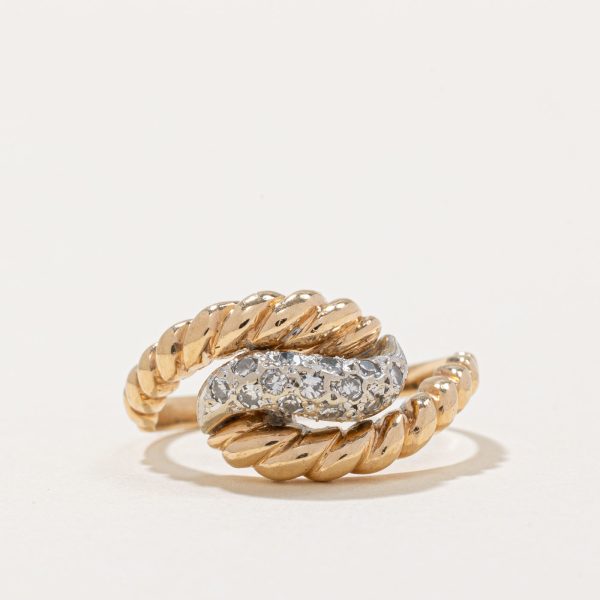 Pave Set Diamond Twisted Ring | 0.22ctw | SZ 7.75 | Online