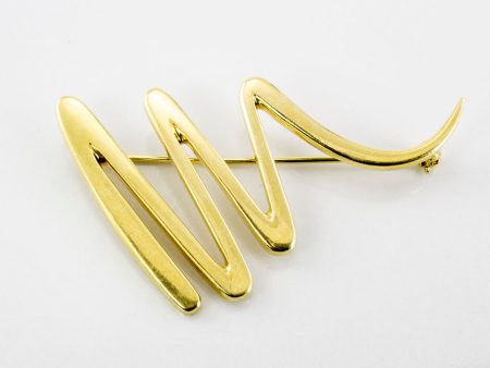 Tiffany & Co.  Paloma Picasso Zig Zag Collection Scribble 18k Brooch Circa 1983 Supply