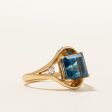 London Blue Topaz & Diamond  Cocktail Ring | 4.00ct, 0.06ctw | SZ 8 | Online Hot Sale