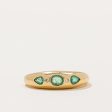 Flush Set Emerald & Diamond Ring | 0.20ctw, 0.01ctw | SZ 6.5 | Cheap