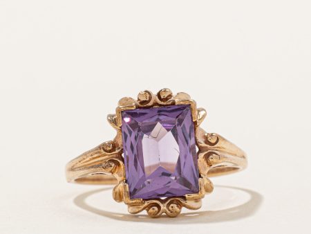 Synthetic Purple Sapphire Ring | 4.00ct | SZ 8.5 | Fashion