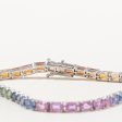 Rainbow Sapphire Tennis Bracelet | 12.08ctw | 7  | Online Hot Sale