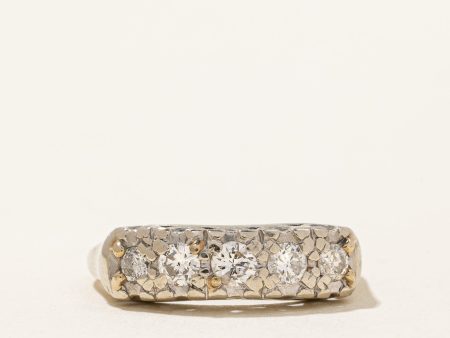 Five Stone Diamond RIng | 0.44ctw | SZ 7.75 | on Sale