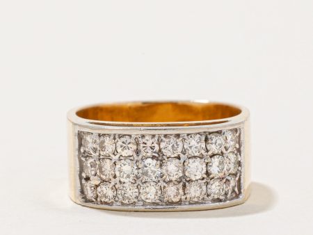 Pave Set Diamond Soft Square Band | 1.00ctw | SZ 6.5 | For Discount