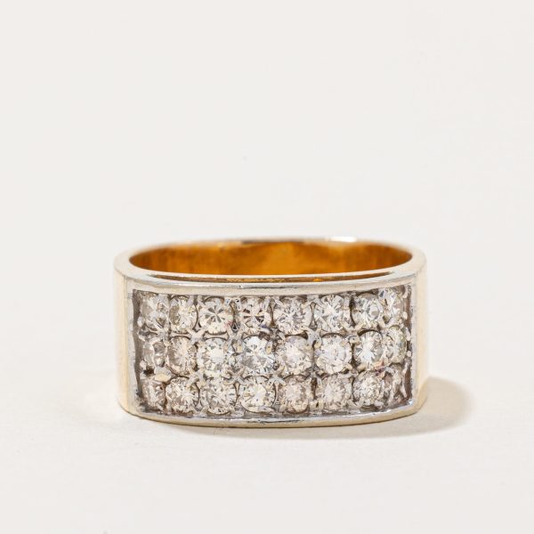 Pave Set Diamond Soft Square Band | 1.00ctw | SZ 6.5 | For Discount