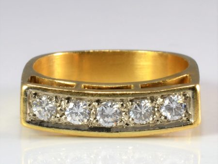 Gypsy Set Five Stone Diamond Ring | 0.25 ctw, SZ 4.75 | Online