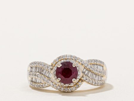 Ruby & Diamond Ring | 0.82ct, 0.51ctw | SZ 6 | Discount