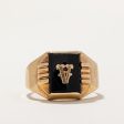 Onyx  V  Signet Ring | 1.00ct | SZ 6.5 | Online Sale