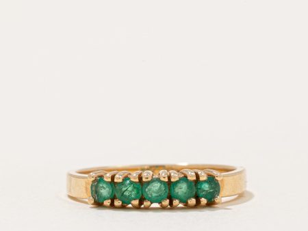 Five Stone Emerald Ring | 0.25ctw | SZ 6.25 | Cheap