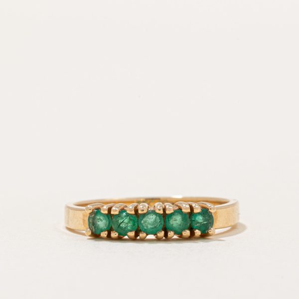 Five Stone Emerald Ring | 0.25ctw | SZ 6.25 | Cheap