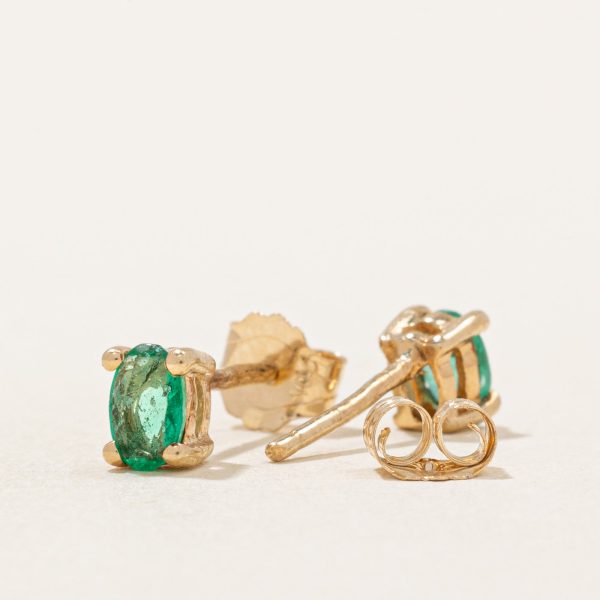 Emerald Stud Earrings | 0.32ctw | Discount