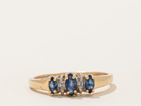 Sapphire & Diamond Ring | 0.25ctw, 0.02ctw | SZ 6.75 | Discount