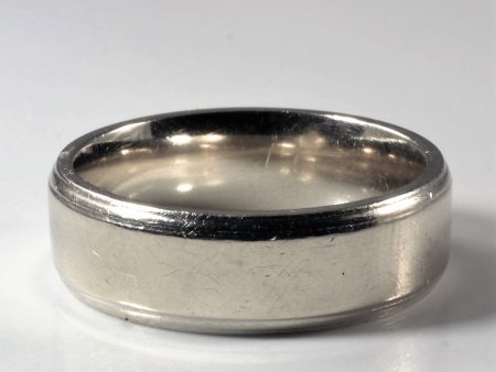 White Gold Wedding Band | SZ 9.5 | Online Sale