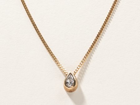 Pear Diamond Pendant Necklace | 0.70ct | 15 | For Sale