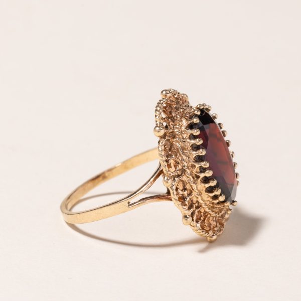 10K Yellow Gold Garnet Ring | 7.01ct | SZ 7.75 | Online