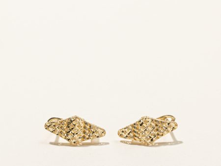 Textured Gold Earrings Cheap