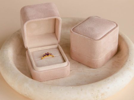 Pink Suede Ring Box Online Hot Sale