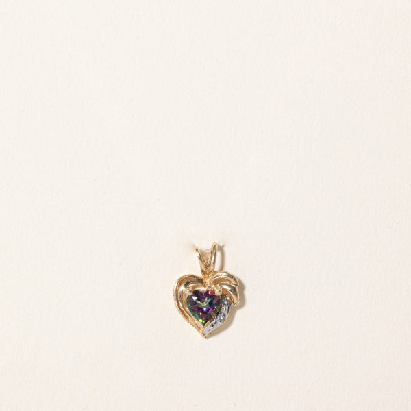 Mystic Topaz & Diamond Heart Pendant | 0.64ct, 0.005ct | Online