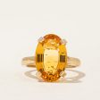 Mandarin Citrine Cocktail Ring | 5.25ct | SZ 5.75 | Supply