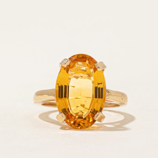 Mandarin Citrine Cocktail Ring | 5.25ct | SZ 5.75 | Supply