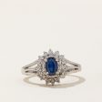 Sapphire & Diamond Halo Ring | 0.50ct, 0.27ctw | SZ 6.5 | Online now