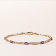 10K Yellow Gold Amethyst Bracelet | 0.90ctw | 6.75  | Online now