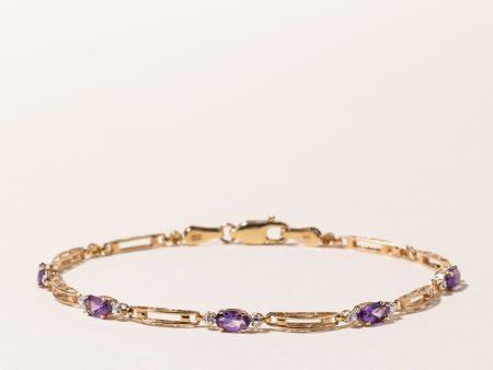 10K Yellow Gold Amethyst Bracelet | 0.90ctw | 6.75  | Online now