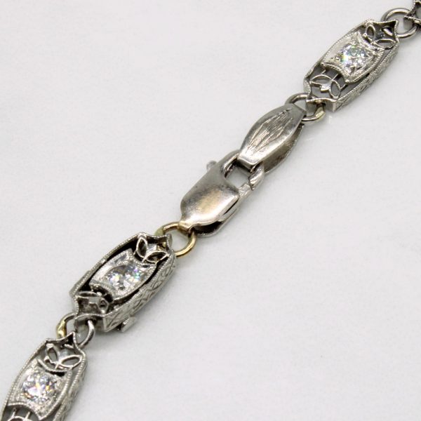 Art Deco Inspired Diamond Bracelet | 0.91ctw | 7.25  | on Sale