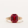 Synthetic Ruby Cocktail Ring | 4.70ct | SZ 7 | Online