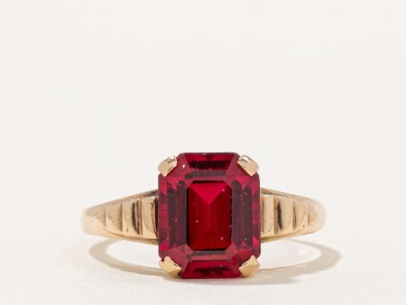 Synthetic Ruby Cocktail Ring | 4.70ct | SZ 7 | Online