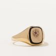 Ruby & Black Onyx Signet Ring | 0.02ct, 1.50ct | SZ 10 | For Sale