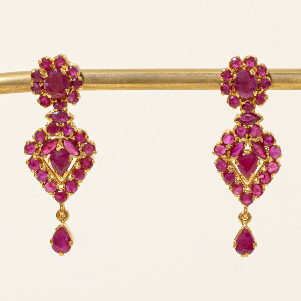 Ruby Drop Earrings | 5.50ctw | Sale