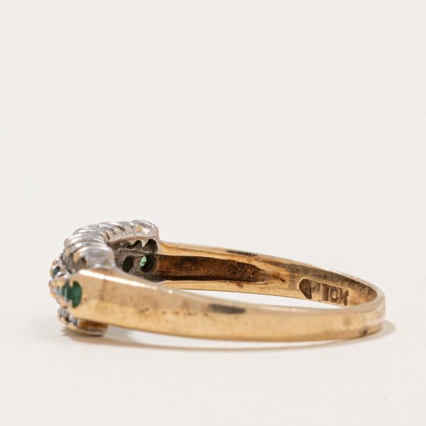 Emerald & Diamond Ring | 0.10ctw, 0.08ctw | SZ 5.75 | Hot on Sale