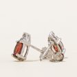 Garnet & Diamond Earrings | 0.44ctw, 0.03ctw | Discount