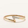 Pave Set Diamond Gold Bangle | 0.50ctw | 6 | Online