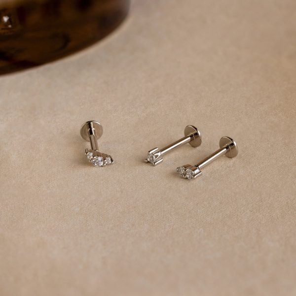 Tiny Diamond Flatback Studs Set For Discount