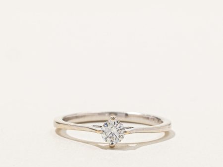 Solitaire Diamond Ring | 0.21ct | SZ 6.5 | on Sale