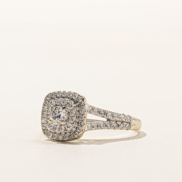 Halo Diamond Engagement Ring | 1.11ctw | SZ 9 | Online Hot Sale