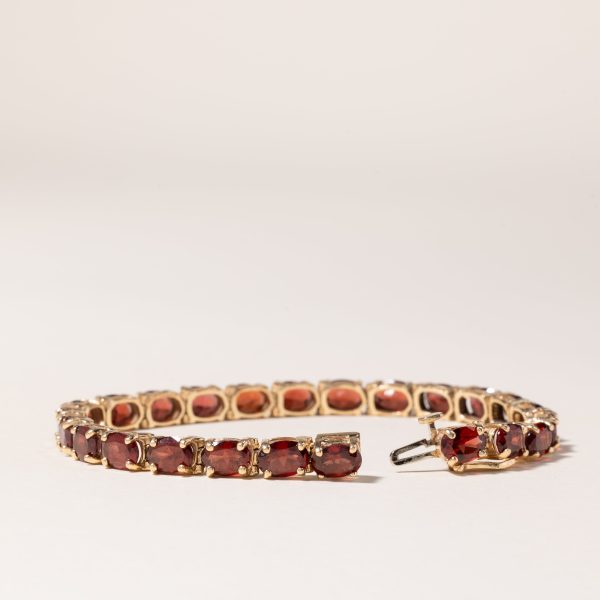 14K Yellow Gold Garnet Bracelet | 20.88ctw | 7.25  | For Discount