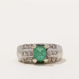 Emerald & Diamond Ring | 0.60ct, 0.06ctw | SZ 5.25 | Supply