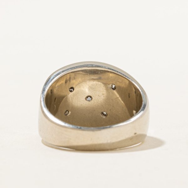 Flush Set Diamond Concave Ring | 0.22ctw | SZ 7 | Discount