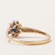 Sapphire & Diamond Halo Ring | 0.25ct, 0.05ctw | SZ 9.25 | For Sale